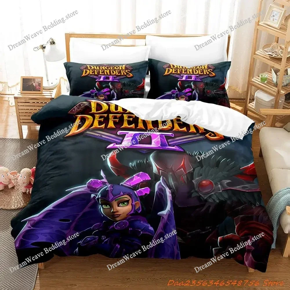 New Dungeon Defenders Bedding Set Single Twin Full Queen King Size Bed Set Adult Kid Bedroom Duvet cover Sets 3D Print Game592FQ