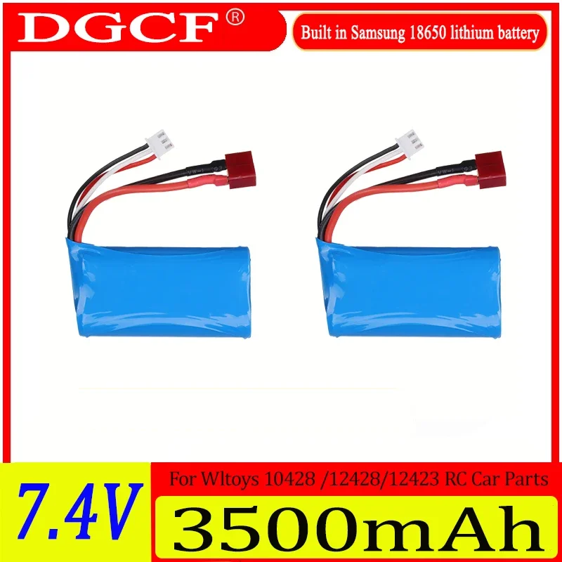 

7,4 В/8,4 В 3500 мАч 18650 Lipo аккумулятор 2s1p для Wltoys 10428/12428/12423 Запчасти для радиоуправляемых автомобилей Wltoys 144001 A959-B A969-B Q46