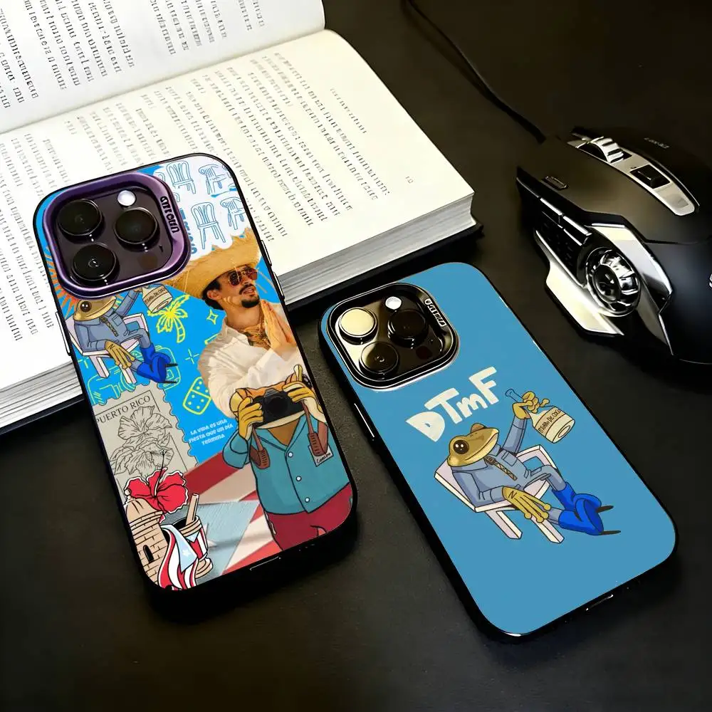 B-Bad B-Bunnys DTMF Phone Case For iPhone17,16,15,14,13,12,11 Plus,Pro Max Black Candy silver phone case