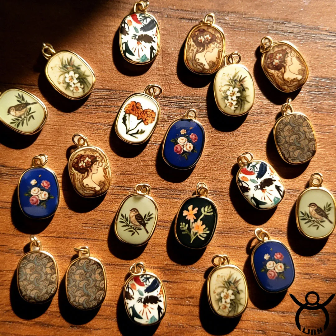 2025 New Ceramic Handmade DIY Accessories Colorful Hand-Drawn Paint INS Necklace Jewelry Making Pendant Accessories