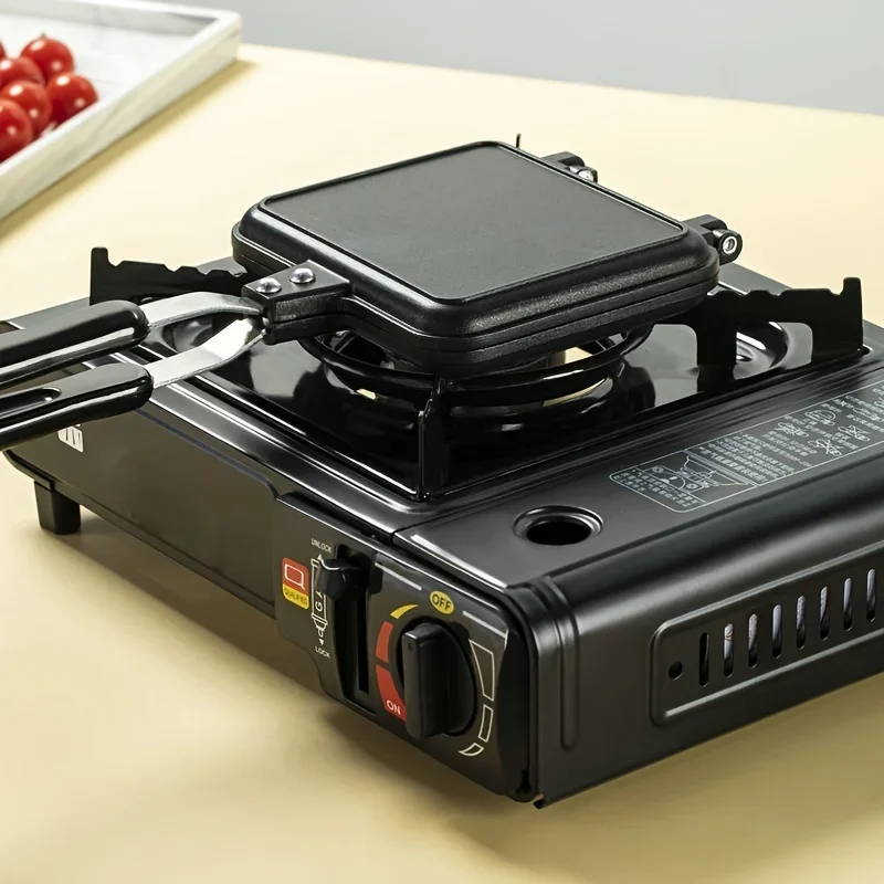 طبق قلاب من الألومنيوم غير لاصق ، مقلاة قلي على الوجهين ، مقلاة بانيني ساندويتش ، قالب بسكويت الوافل ، مقلاة خبز محمص #4