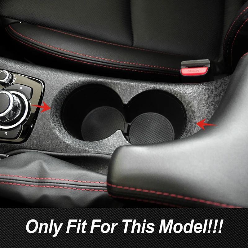 Car Accessories Console Armrest Box Panel Water Cup Holder Frame Trim Strip For Mazda 3 Axela 2014-2016 Interior Decals Sticker