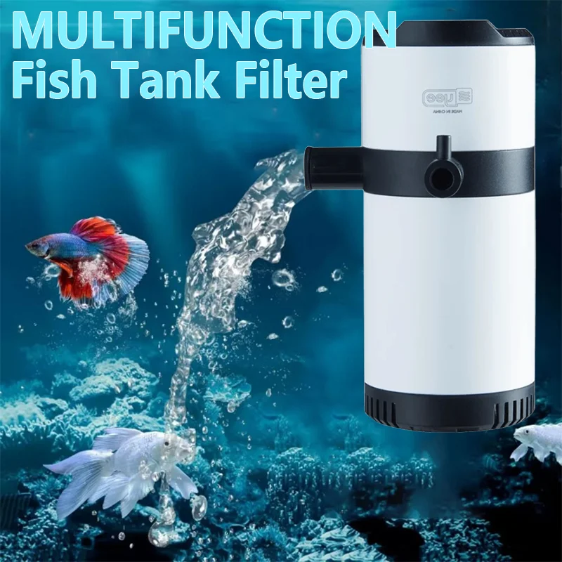 

Multifunction Fish Tank Filter Filtration/Aerating/Circulating Aquarium Filter Barrel Ultra-quiet Fish Feces Collector 220-240V