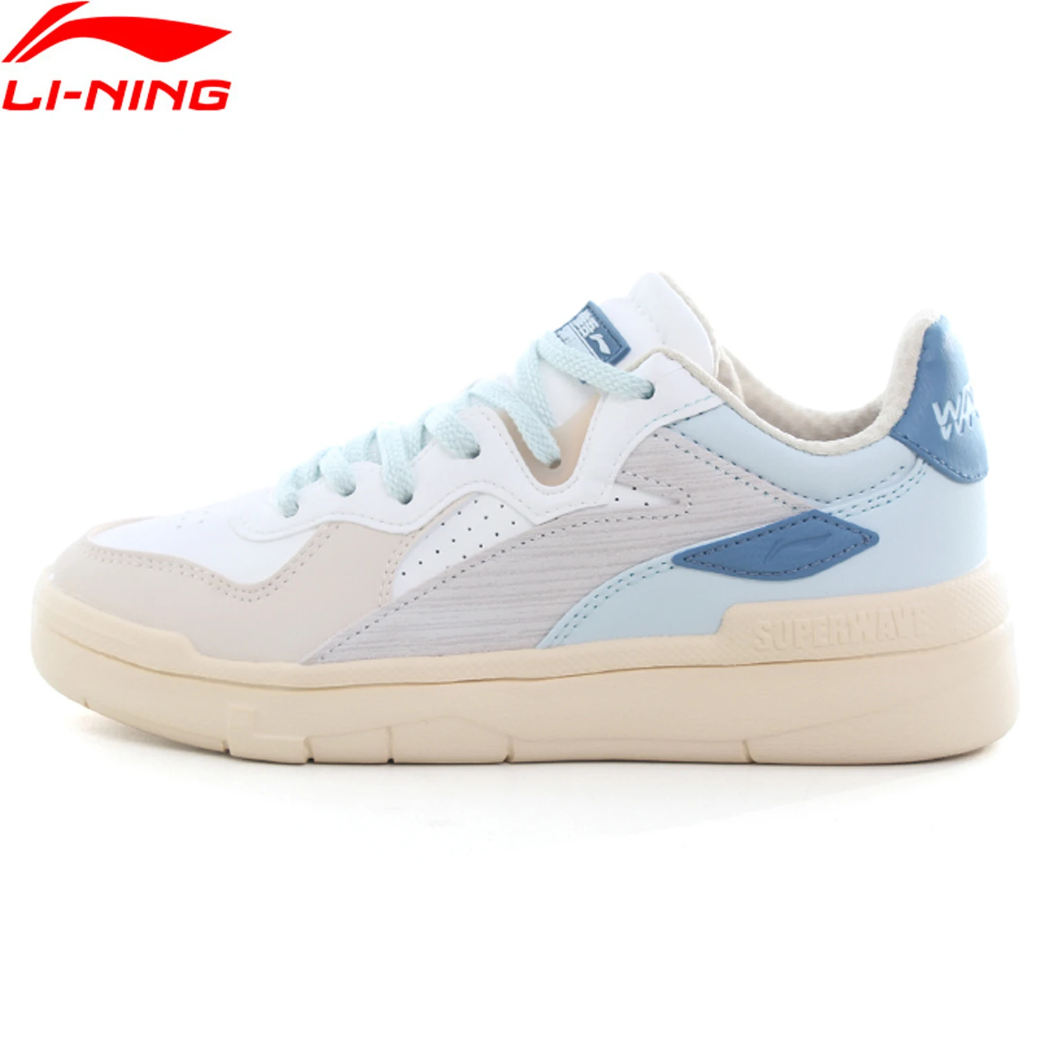 Li-Ning Women SUPERWAVE LITE Lifestyle Shoes DUAL CUSHION Comfortable LiNing Sport Shoes Wearable Walking Sneakers AGCT116