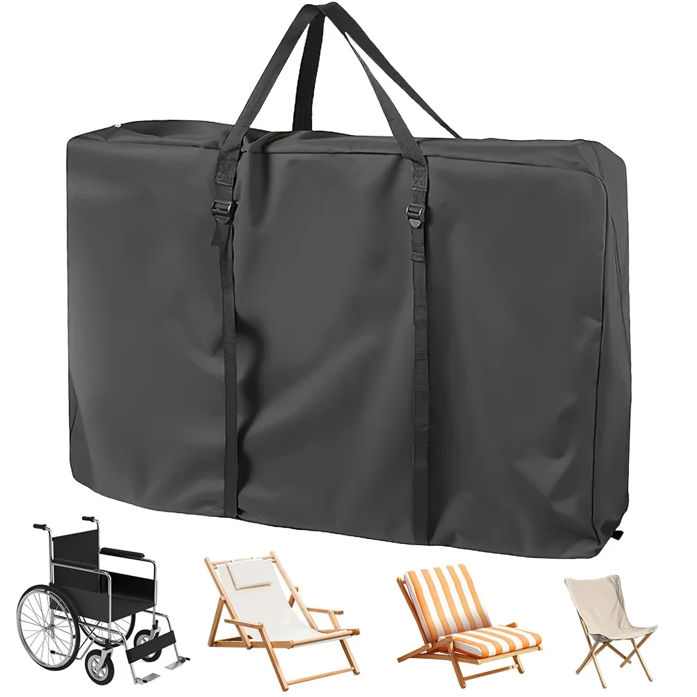 

Rollator Travel Bag Wear Resist Foldable Wheelchair Bag Large Capacity Wheelchair Protective Cover for Beach Chair Camping Table