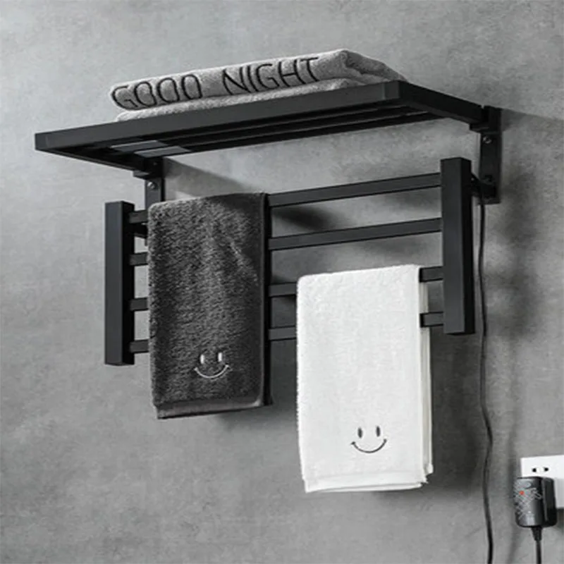 

Perforation - free Smart Electric Towel Rack Household Heating Towel Rack Bathroom Constant Temperature Drying Rack