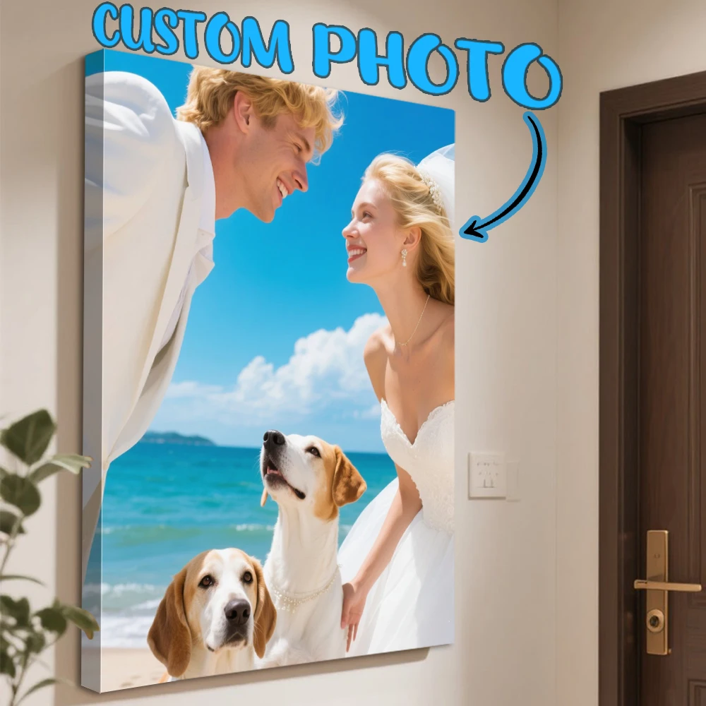Foto personalizada de lienzo de gran tamaño, regalo personalizado para decoración de habitación, artículos de decoración para el hogar personalizados, decoración de pared, regalo personalizado, 1 ud.