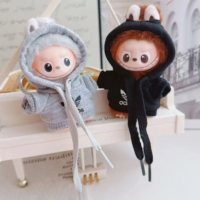 لدمية لابوبو الصغيرة 4.0 ملابس صغيرة لطيفة متعددة الألوان لتقوم بها بنفسك سراويل بقلنسوة حذاء بلوفر موضة دمية إكسسوارات هدايا