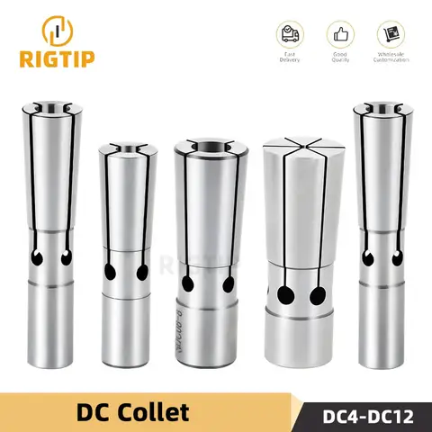 RIGTIP DC4 DC6 DC8 DC12 High Precision 0.003mm Pull Back Collet Chuck Tool Holder