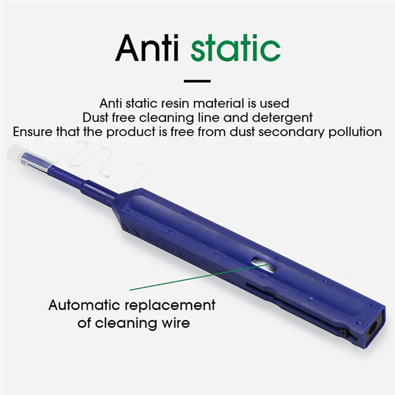 Для LC/MU 1,25 мм ручка для чистки оптоволокна, очиститель оптоволокна в один клик, инструменты для очистки оптоволоконных разъемов