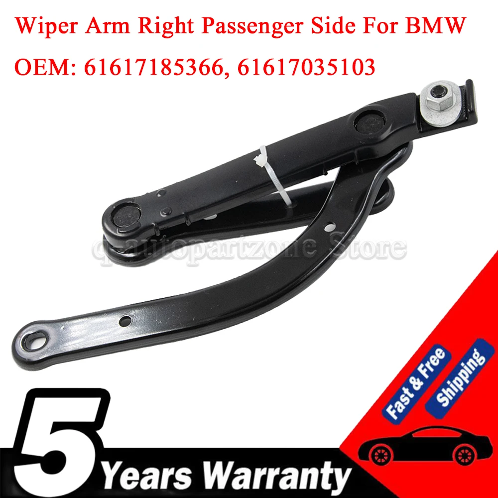 Car Front Windscreen Windshield Wiper Arm For BMW E60/61/62/63/64 Wiper Arm Black Right Passenger Side 61617185366 61617035103