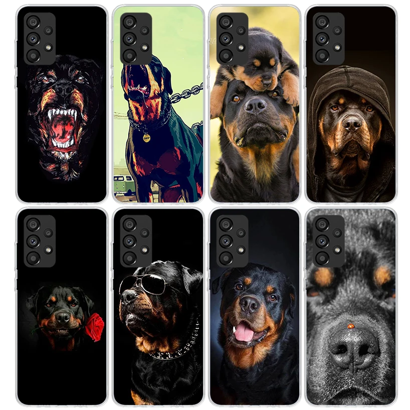 Rottweiler Dog Phone Case For Samsung Galaxy A15 A14 A13 A12 A55 A54 A53 A52S A25 A24 A35 A34 A23 A33 A22 A32 A05S A03S A04S For