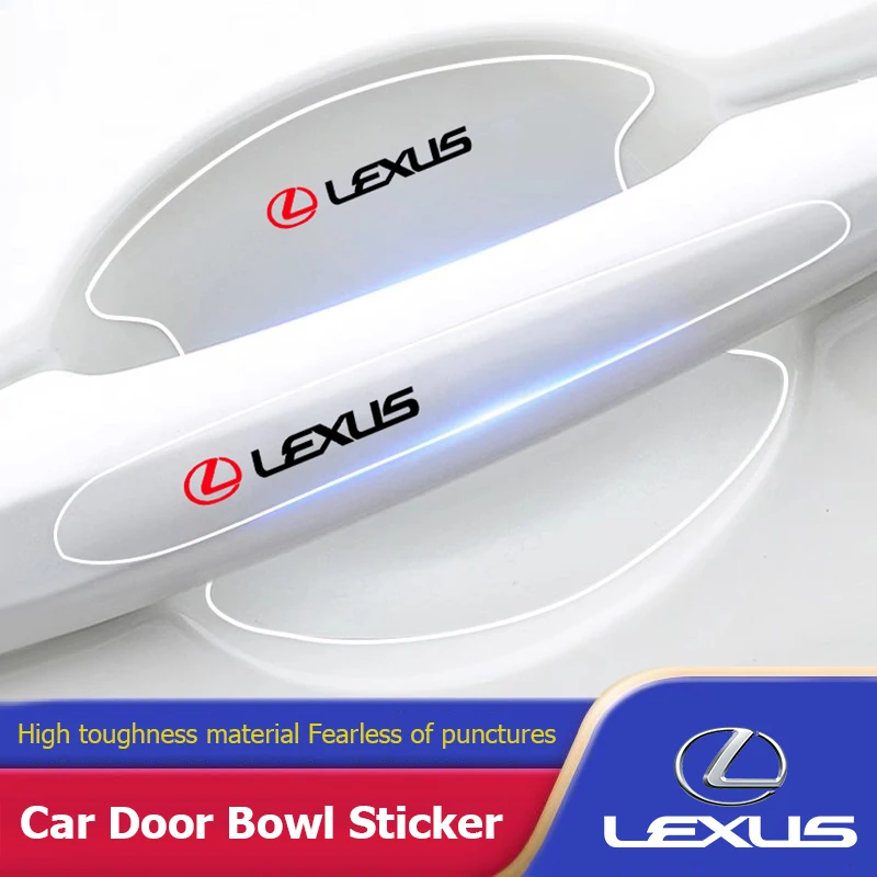 8 Peças de Filme Protetor de TPU para Maçaneta de Carro, Adesivos Anti-Risco para Lexus F-SPORT ES RX NX LS UX LM LX GX LC RZ IS CT GS RC HS SC TX L