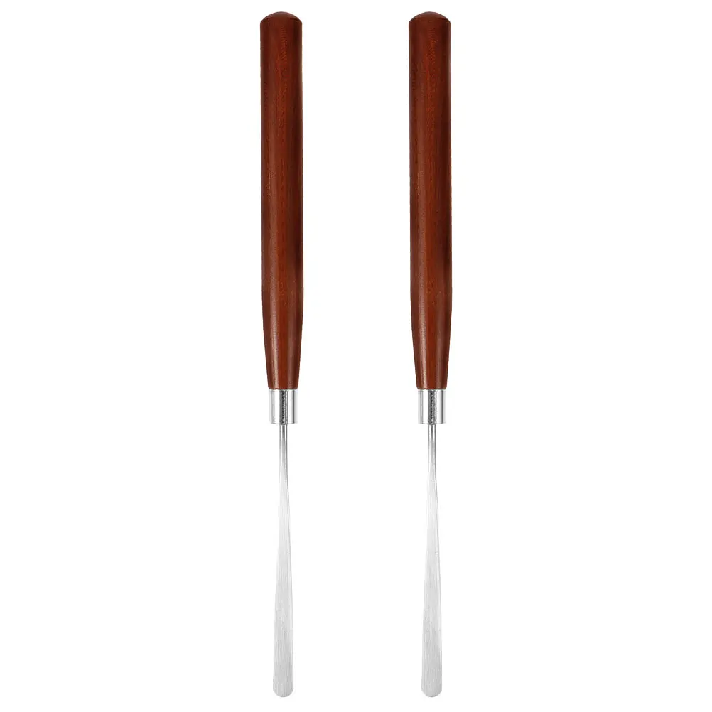 

2 Pcs Nail Gel Mixing Rods Wood Tone for UV Gel Stirring Tools Efficient Manicure Salon Use Versatile