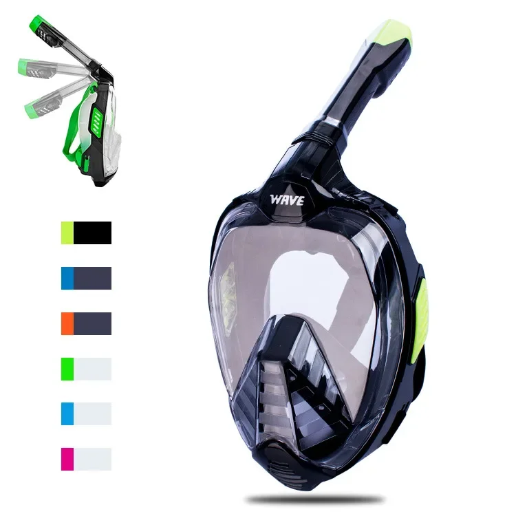 Full Body Professional Diving Equipment Anti Fog Diving Mirror High-Definition Fully Dry Breathing Large Frame Floating Mask Swi