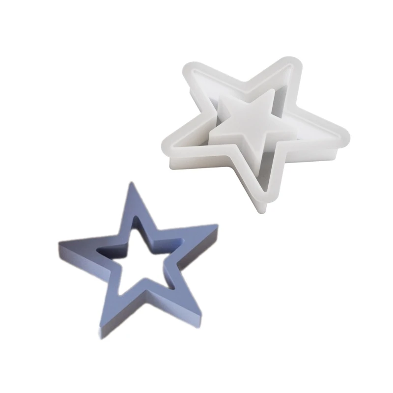 Flexible Sturdy Silicone Star Molds for Crafting Supplies Easy to Use Practical and Portable for Holiday Decorations