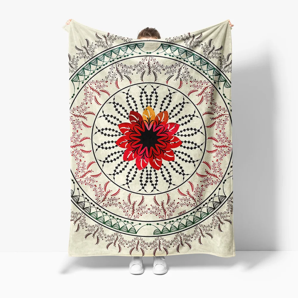 

Богемное одеяло с мандалой и цветочным узором, декоративное одеяло для кровати, чехол для дивана, чехол для подушки, подарок