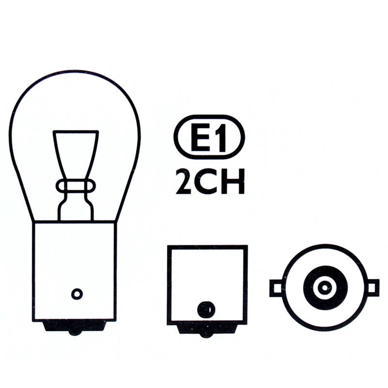 Philips 2 Lamps P21W S25 BA15s 1156 Vision Turn Signal Lamps Original Car Fog Bulbs Standard Reverse Light 12498CP view 2