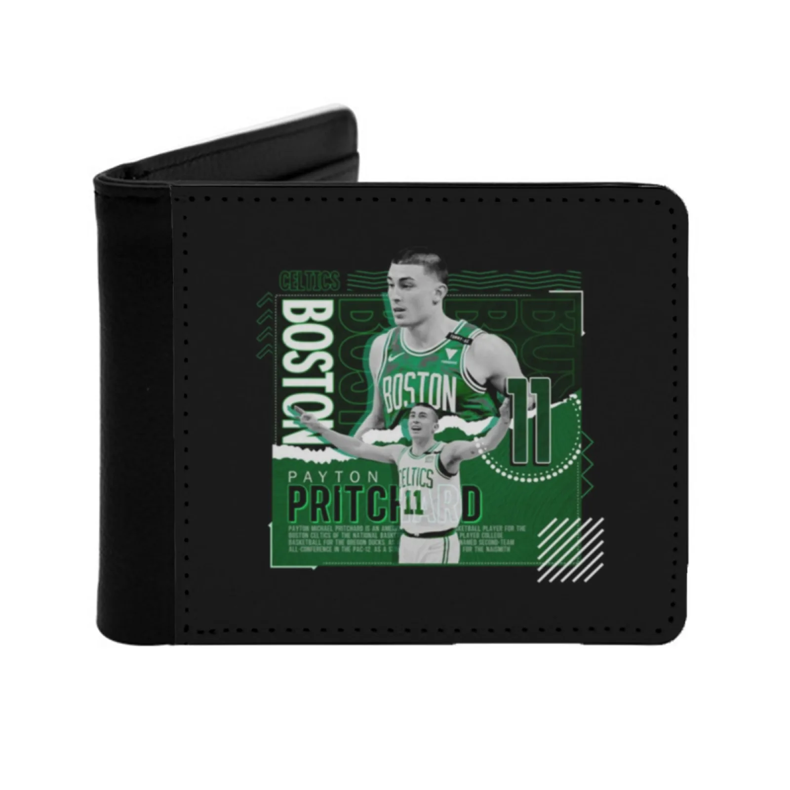 

Payton Pritchard баскетбольный персонализированный кошелек для мужчин и женщин из искусственной кожи с коротким карманом, винтажный кошелек с персонализированным принтом