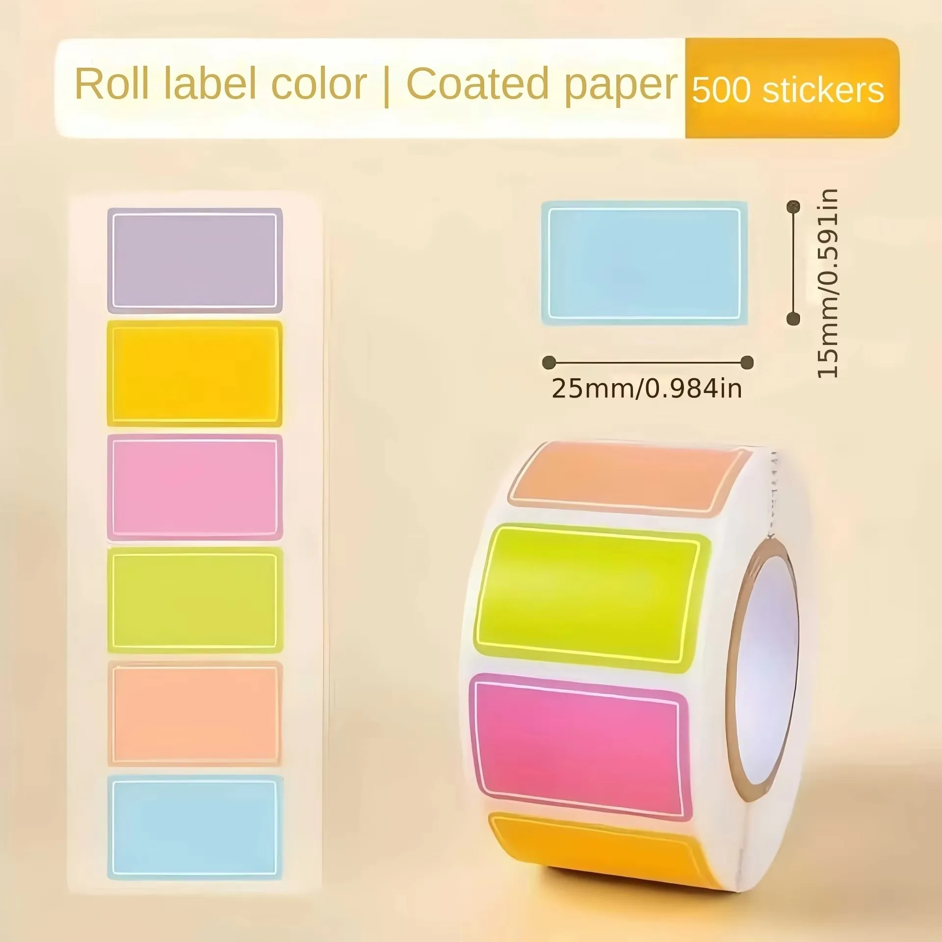 Random Color Handwritten Waterproof Self-Adhesive Labels Colorful Stickers for Bullet Journal Name Tag Classification Marking