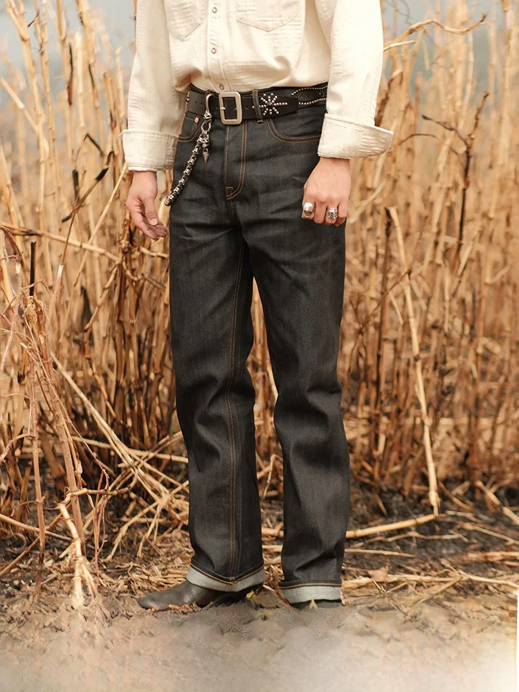 

Commute Series Mixed Fiber Lyocell 70 Original Pulp Straight Leg Denim Jeans Narrow Waist Youth Faion Jeans