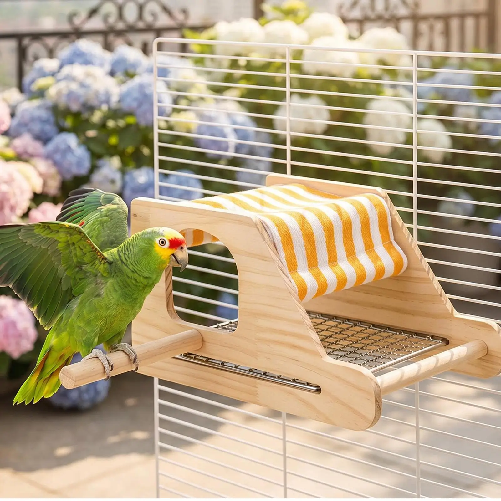 

Small Bird House Breathable Cave Bird Nest With Stainless Steel Mesh Bottom For Breeding Sleeping Conure Lovebird Cockatiel
