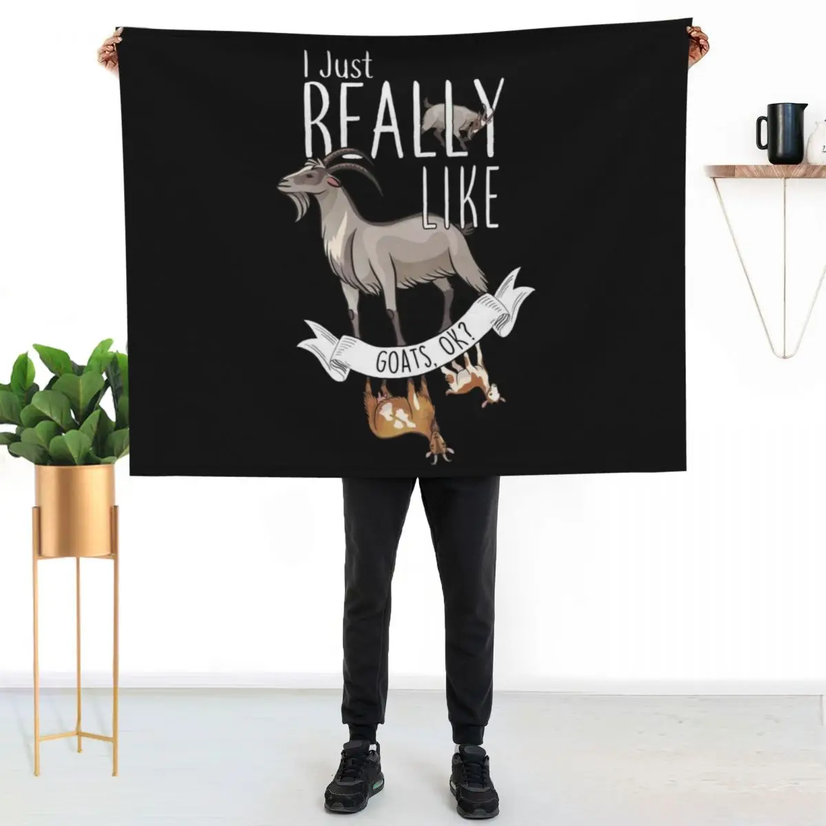 I Just Really Like Goats, OK? Throw Blanket Bed covers Furrys Giant Sofa Thins Blankets For Bed Flannel Fabric Blankets