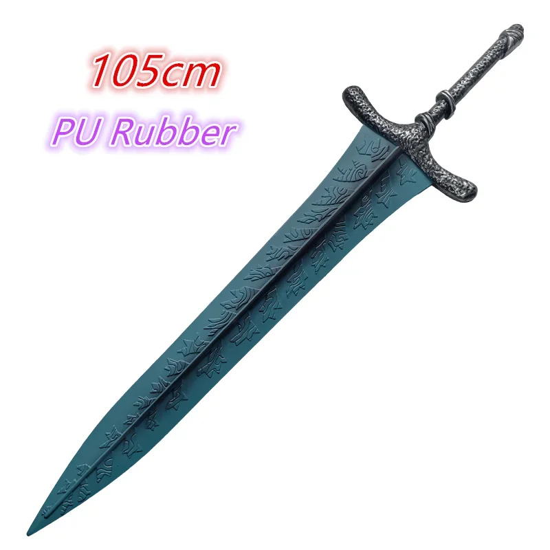 105cm 1:1 코스프레 게임 링 퍼포레이티드 나이프 브로큰 스타 그레이트소드 소품 역할 놀이 거대한 검 PU 고무 소년 장난감 검