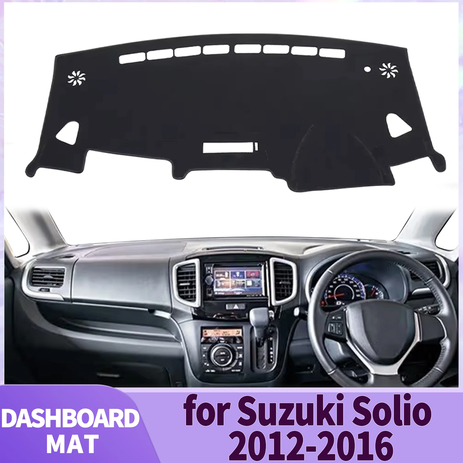 

fit for Suzuki Solio 2012 2013 2014 2015 2016 RHD Car Accessories Dashmat Dashboard Cover Pad DashMat Sunshade Protective Carpet