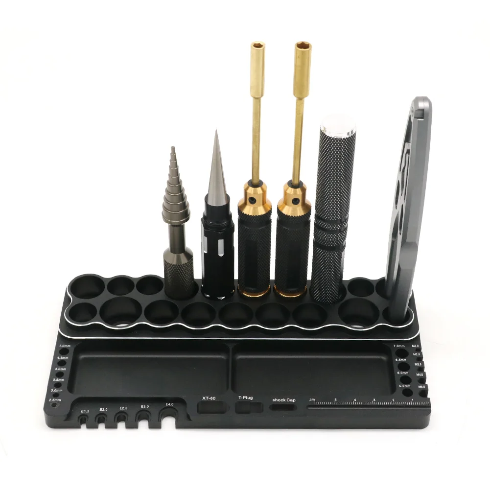 

Professional RC Tool Multifunction Tool Socket Bracket Screwdriver Holder Storage Tray 6061 CNC Display Stand For RC Model