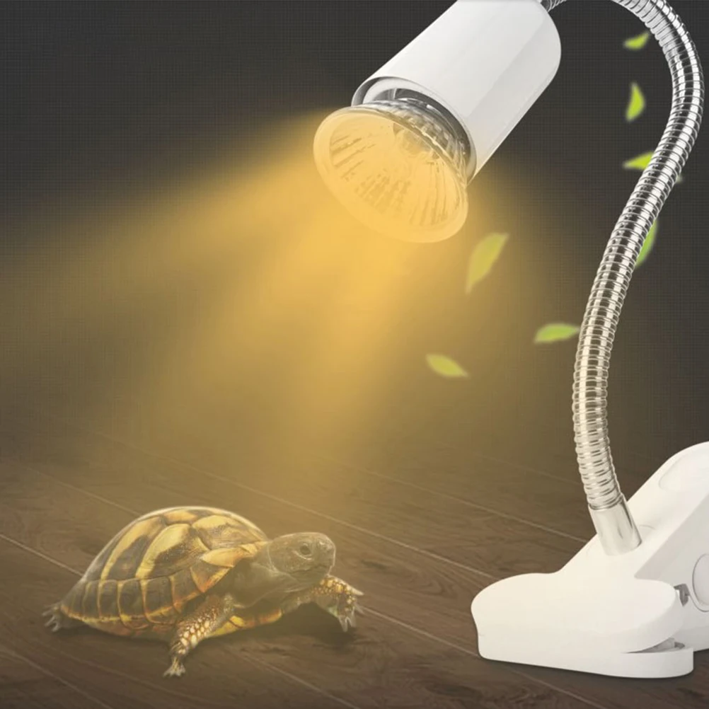 

2Pcs Basking Light for Reptile Tortoise Heating Lamp Clip Adjustable Bendable Tube Sunlight Uvb Heat Bulb for Turtle Lizard