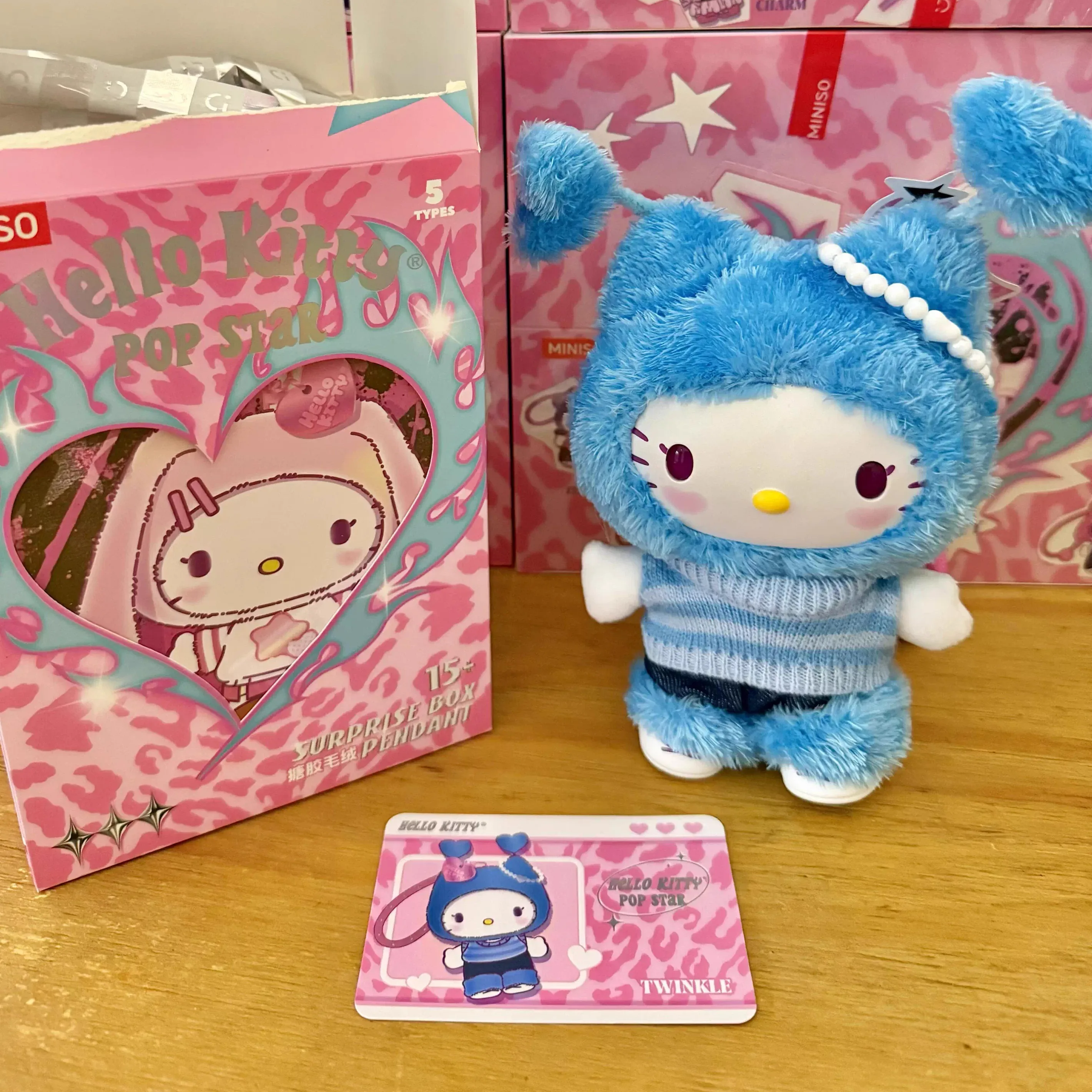 Genuine Hello-Kitty Pop Star Velvet Pendant Series Blind Box Vinyl