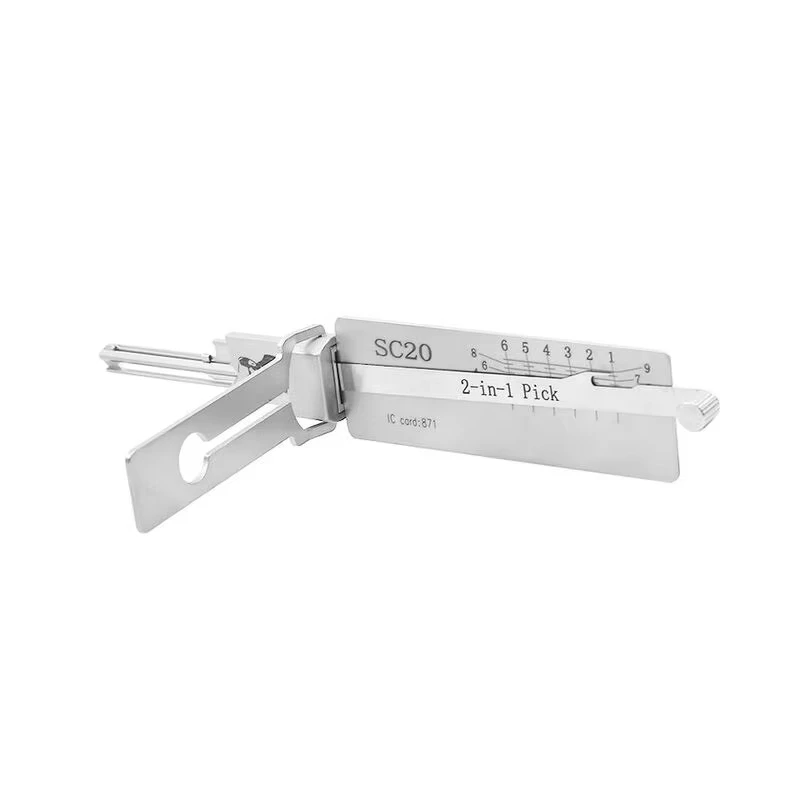 Original Lishi SC20 2-in-1 Schlosserwerkzeug Schlossöffner & Decoder für Haustür und Zivilschlösser – Detail 4