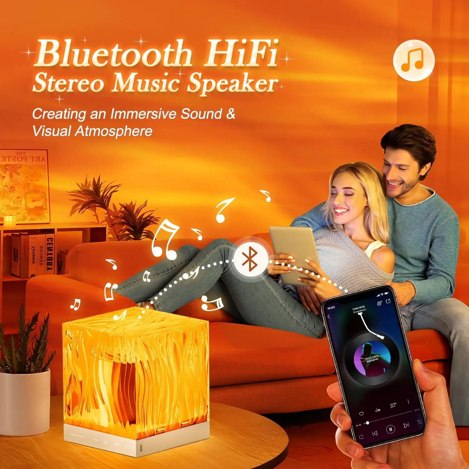 Multifunctionele douchelamp met witte ruis en Bluetooth-luidspreker, 18-kleuren noorderlichtprojector voor ontspanning