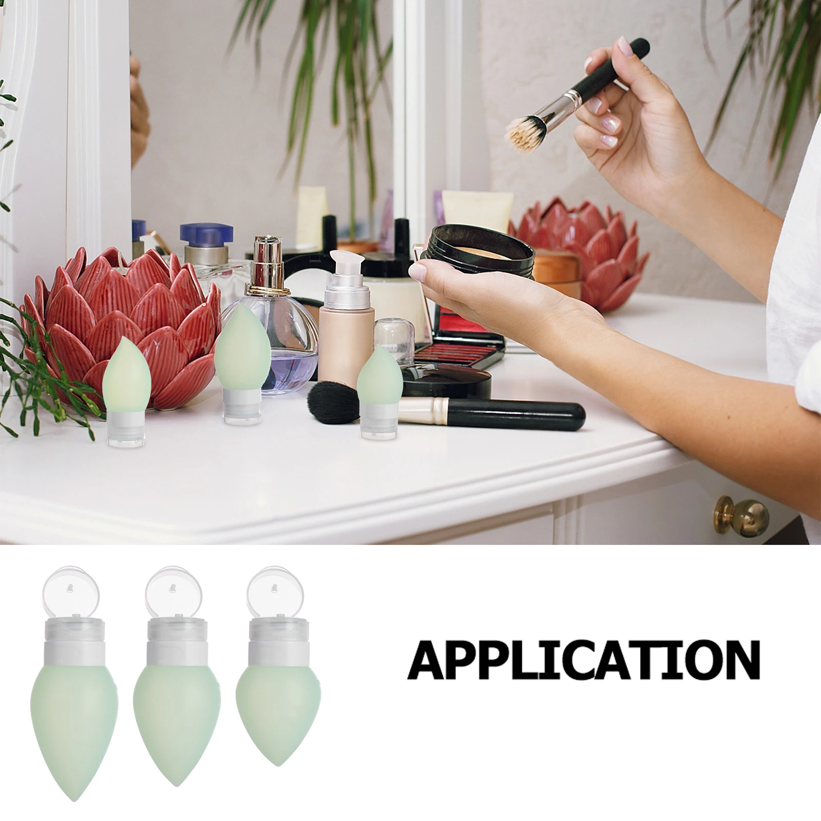 

3 Pcs 38ml 60ml 89ml Leak Proof Silicone Bottles Portable Travel Containers for Lotion Shampoo Cosmetics Hand