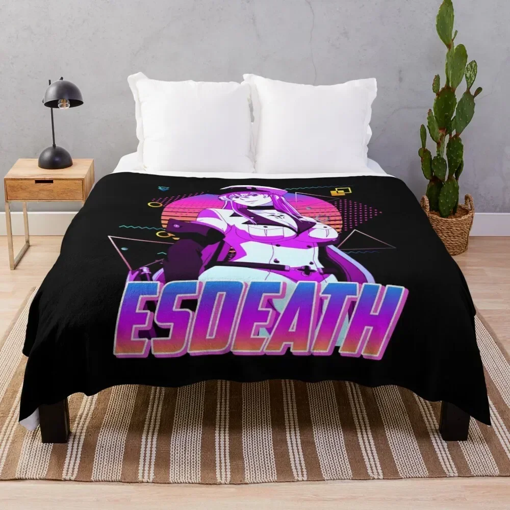 

ESDEATH - Retro Art Throw Blanket Warm Plush Fuzzy Blanket for Living Room