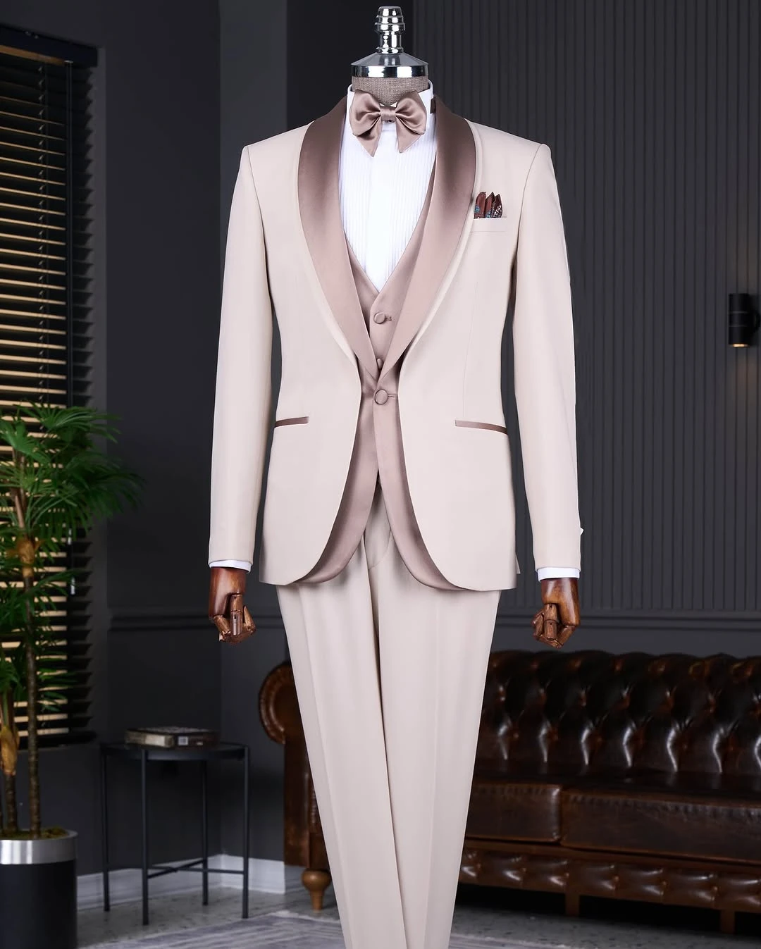 ชุดสูทแต่งงานใหม่สำหรับเจ้าบ่าว ปกผ้าคลุมไหล่คู่ กระดุมแถวเดียว ทักซิโด้ 2 ชิ้น เสื้อแจ็คเก็ต กางเกง ชุดราตรี งานเลี้ยง สามารถสั่งตัดได้