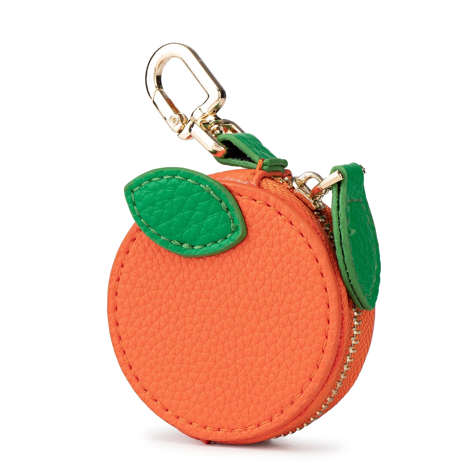 Bag Charms, Coin Purse, Orange Mini Wallet, Airtag Storage Pouch, Earphone Jewelry Box, Multifunctional Hook Keychain Charm Bag
