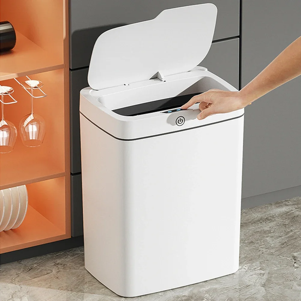 Automatic Trash Bin for Kitchen Bathroom Moisture-Resistant Infrared Induction Touch-free Trash Can Smart Garbage Bucket