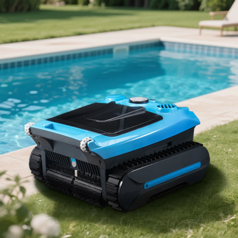 

Cordless Robot Vacuum Cleaner for Pool Self-Docking for Above/In-Ground Flat Pools the Pool Cleaner for 500㎡