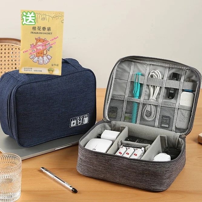 

Storage Bag, Large Capacity, Portable, Waterproof, Shockproof, Multi-functional Storage Bag, Data Cable, Charger, Storage Bag