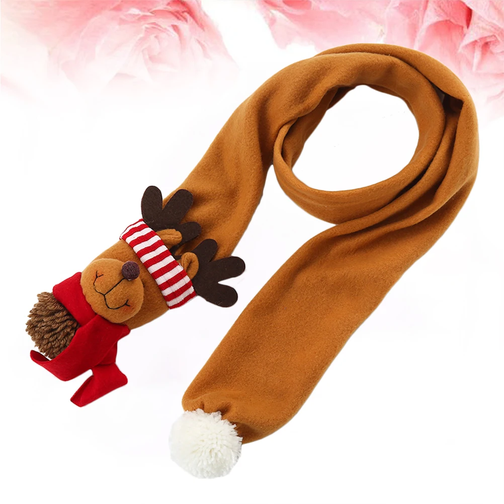 

Christmas Deer Scarf For Women Men Kids Thick Knit Red Holiday Shawl Winter Neckwarmer Ladies Scarves Gift Family Friends Cozy
