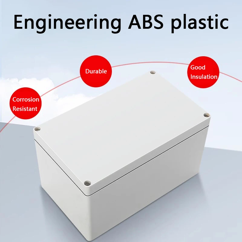 Scatola di giunzione in plastica ABS di tipo F, scatola di giunzione impermeabile per fissaggio cavi su misura, alloggiamento della scatola di giunzione elettrica esterna IP67