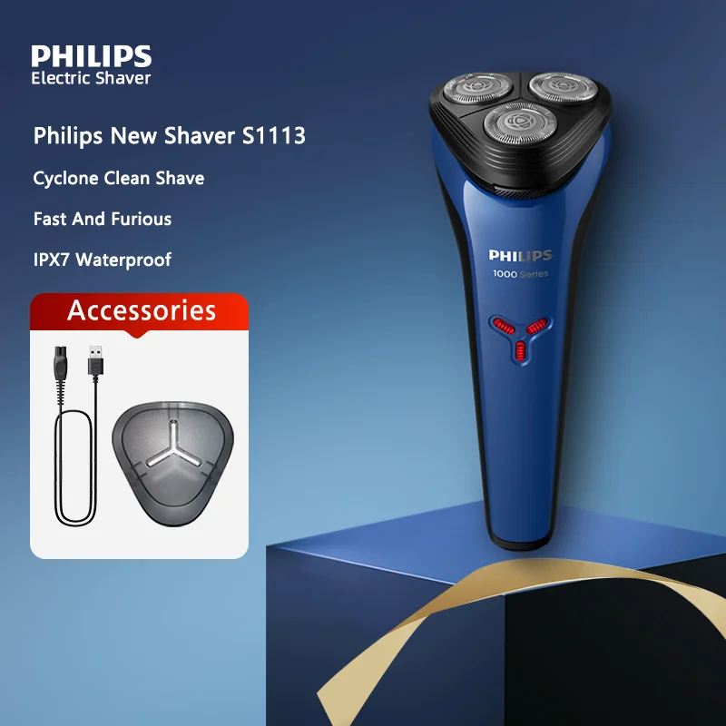 Philips Electric Shaver S1125 Genuine Men's Electric Razor Imported Heads New S1 Series IPX7 Waterproof Design Wet & Dry Use