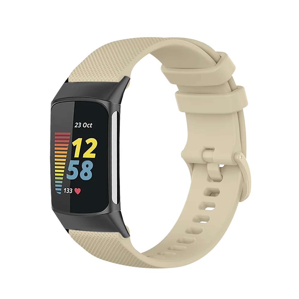 สายนาฬิกาสําหรับ Fitbit Charge 3 Charge 4 Charge 5 พร้อมยางนุ่มรูปแบบตาหมากรุกขนาดเล็ก QUICK RELEASE แฟชั่นสายนาฬิกาสมาร์ท