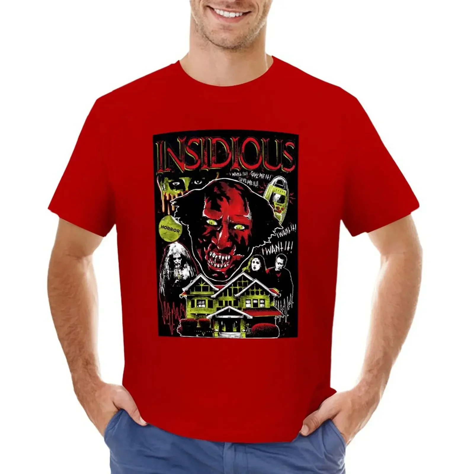 Insidious Movie horrified T-shirt Aesthetic clothing heavyweights Men's t-shirt new in tops & tees vintage Informal Outfits