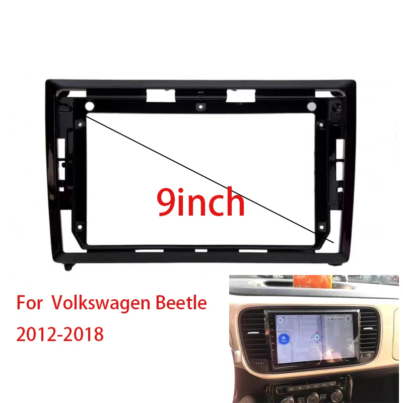 9 Inch Car Frame Fascia Fitting Kit Adapter Canbus Box Android Radio Audio Dash Panel Bezel For Volkswagen Beetle 2012-2018