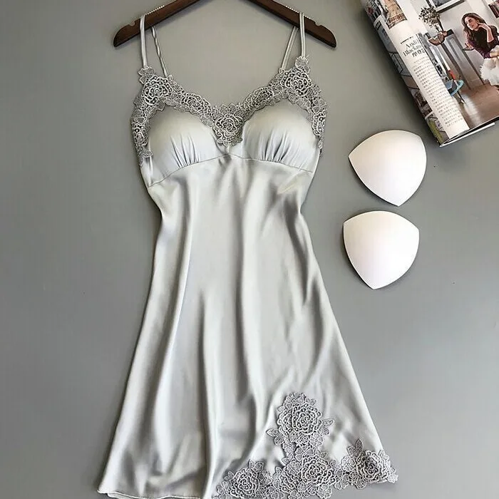 

Babydoll Nightdresses Blue Homewear Cute Sleepshirts Women Nightdress Female Sexy Sling Nightgowns Ladies Lingerie Sleepdress