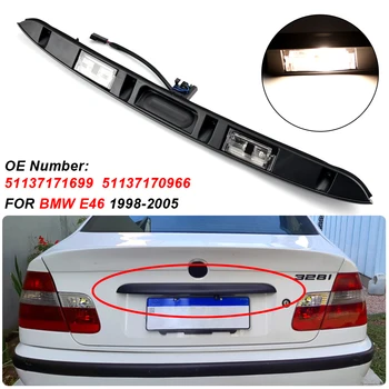 Black Trunk Lid Switch Car Trunk Lid Grip Switch Button with Bracket for BMW E46 320i 323i 325i 328i 330i 1998-2005 51137171699