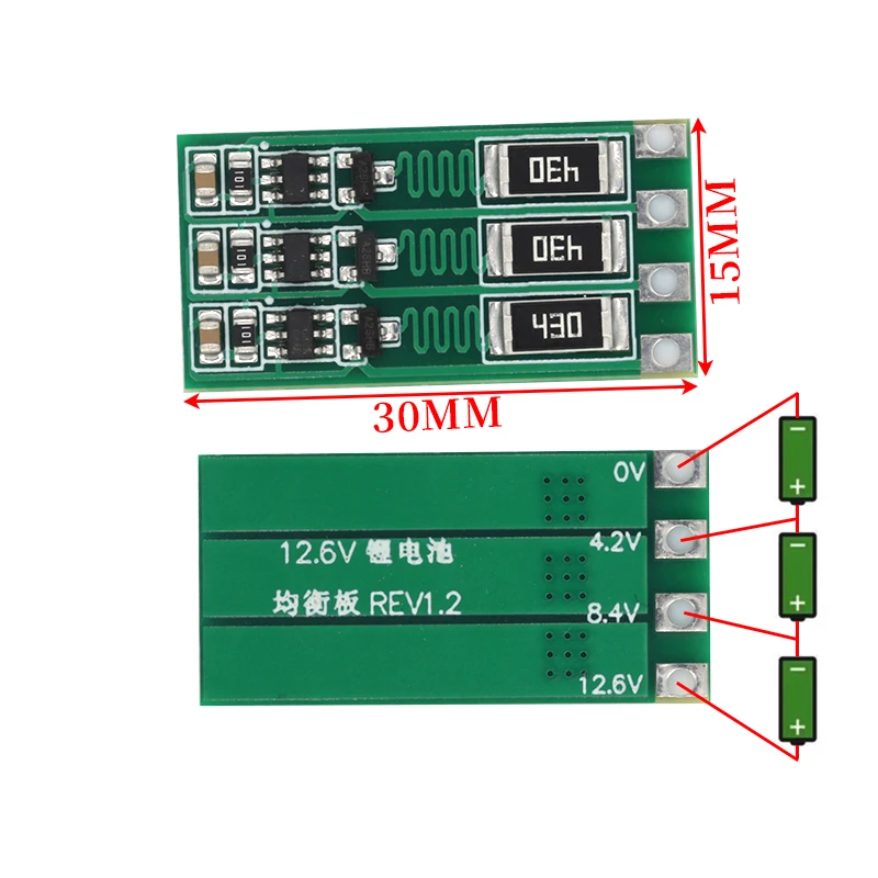 2S 3S 4S Balance Board 8.4V 12.6V 16.8V 18650 Polymer Li-ion Lithium Battery Balancer BMS 100mA Balanced Current